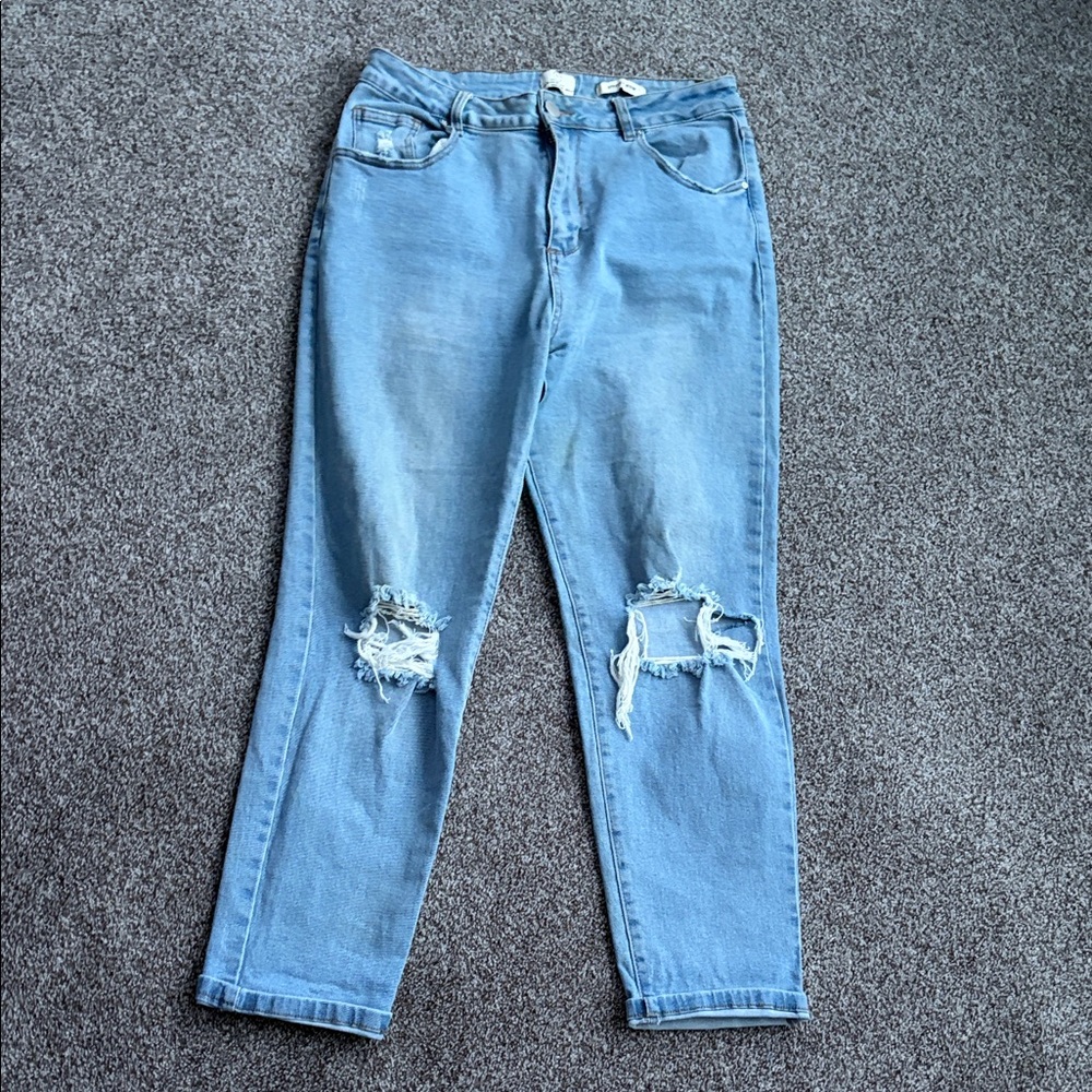 Cotton On Light Blue Distressed Jeans